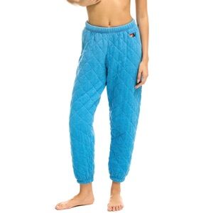 Aviator Nation blue Quilted Sweatpants loungewear M
